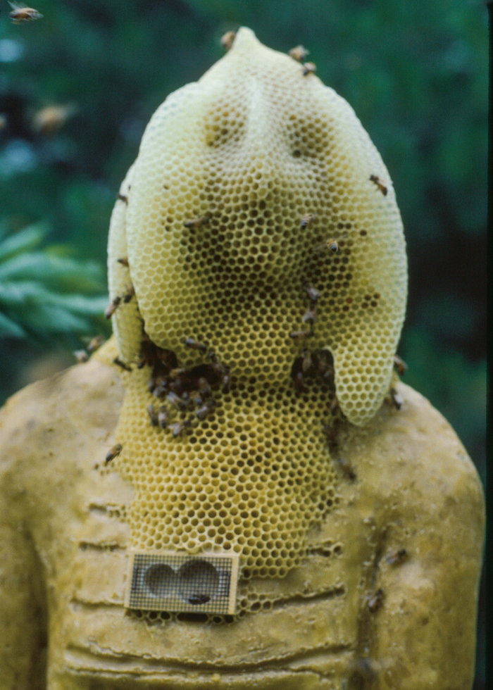 Garnett Puett apisculpture, Cochecton, New York, July 1986. Photo: Gillian de Seve. 