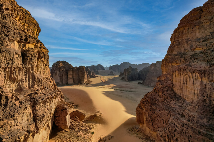Wadi AlFann, AlUla, Saudi Arabia. Courtesy of the Royal Commission for AlUla.	