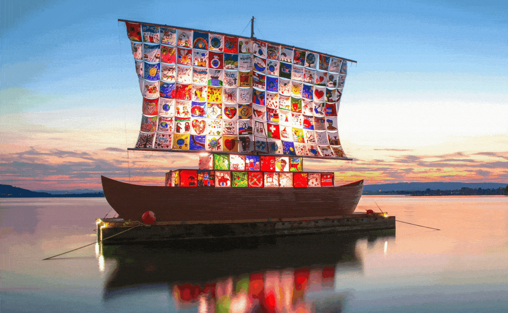 [1] Ilya & Emilia Kabakov, The Ship of Tolerance in Kunsthaus Zug, 2016. Courtesy of the artists. Photo: Daniel Hegglin. [2] Drawing of The Observer, 1998. Courtesy of Ilya & Emilia Kabakov. [3] Oakville Galleries in Gairloch Gardens, 2024. 