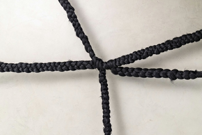 Binta Diaw, Dïà s p o r a, 2021. Synthetic hair, soil, seeds, variable dimensions. Courtesy Binta Diaw studio.